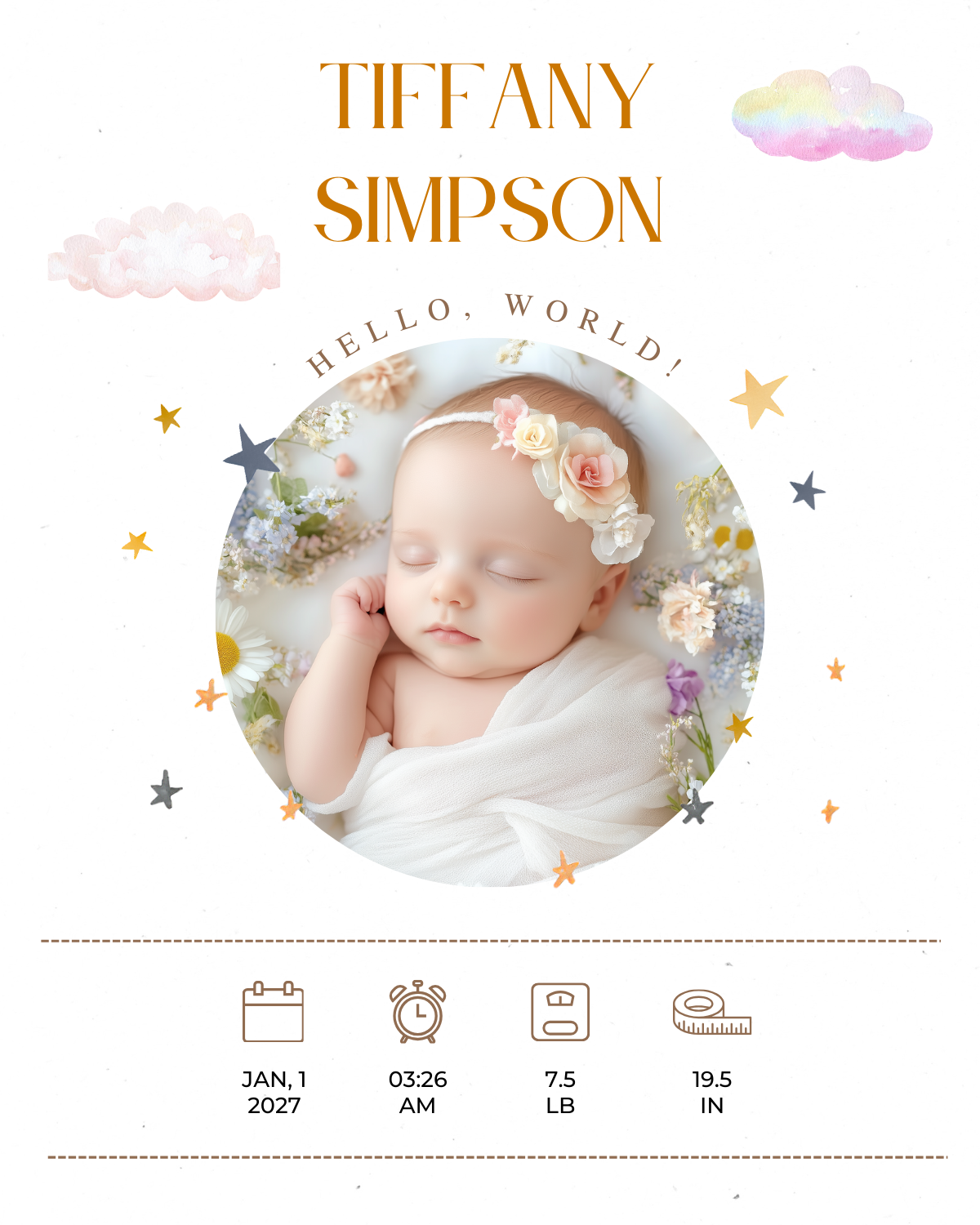 Hello Little Star (Orange)